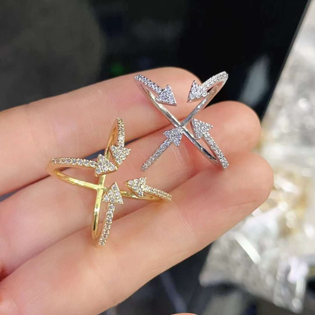 Double Arrow Ring-Gold & Silver