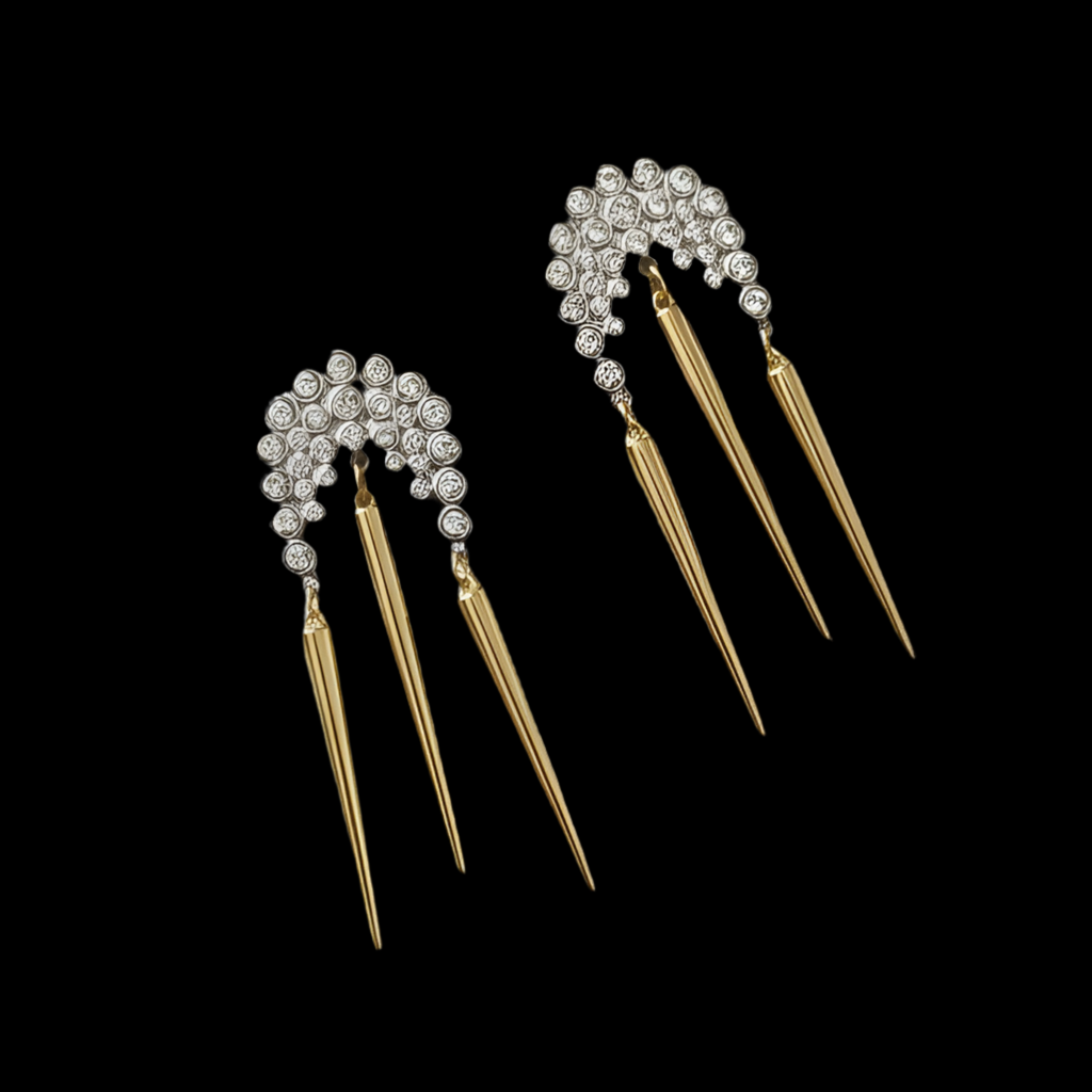 Icecicle Drop Earrings-Gold