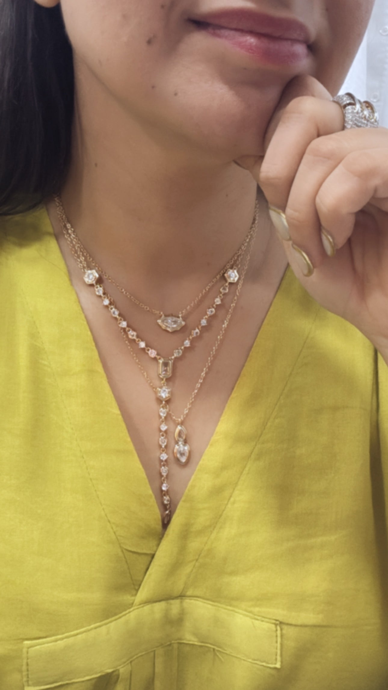 Royal Stone Necklaces Set & Single Options-Gold