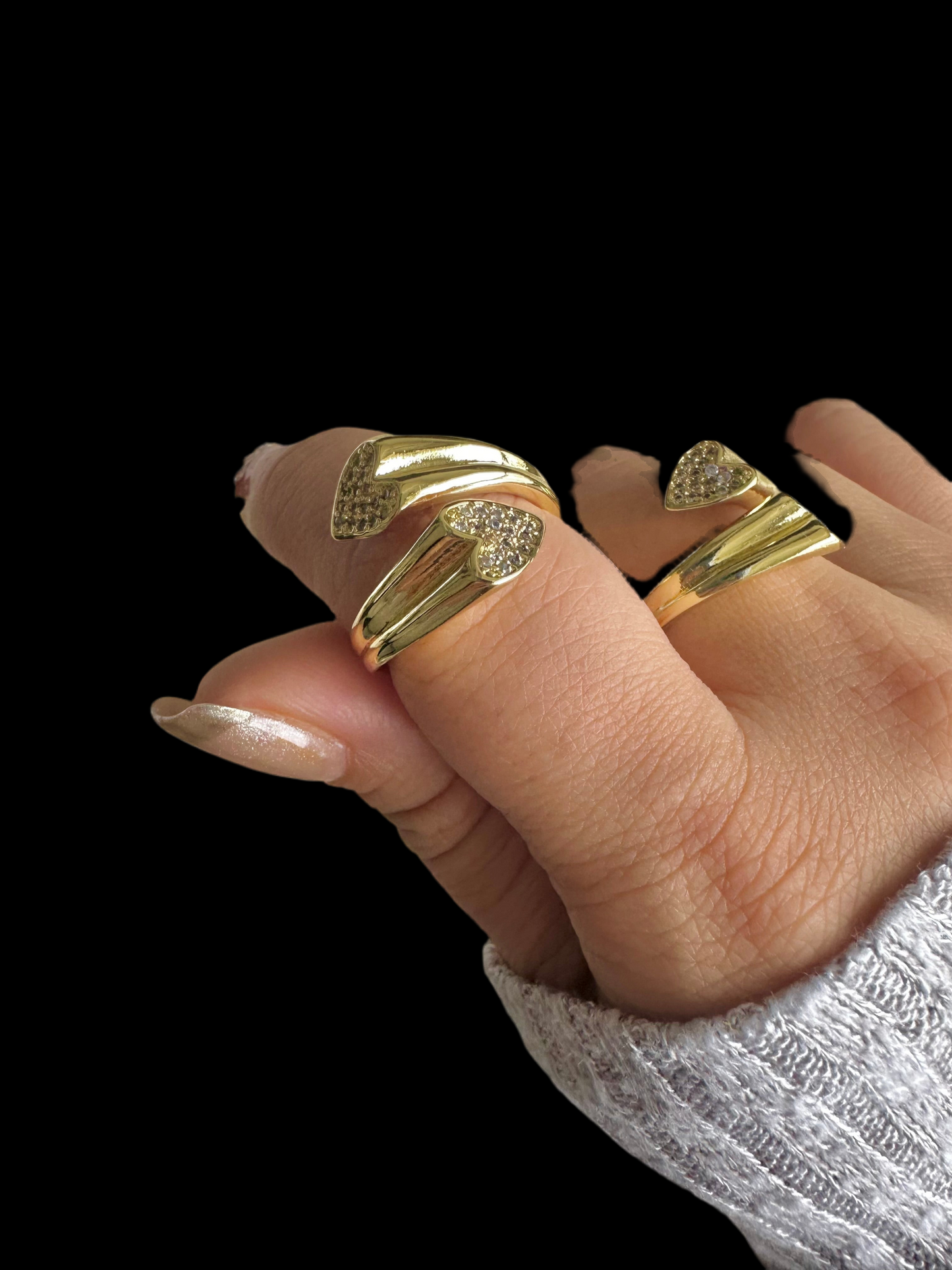 chunky heart ring