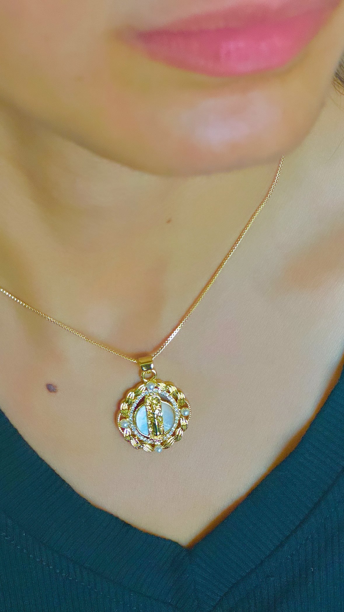 St. Martin Charm Necklaces in Thin Chain-3 Types