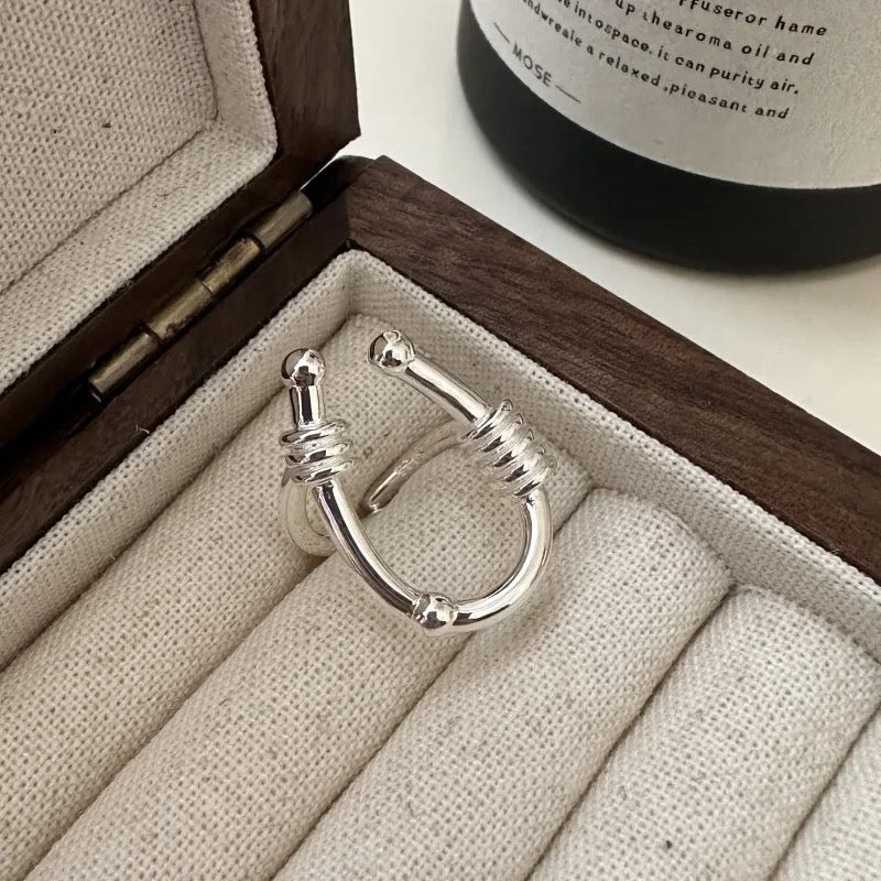 Tied Horse Shoe Ring