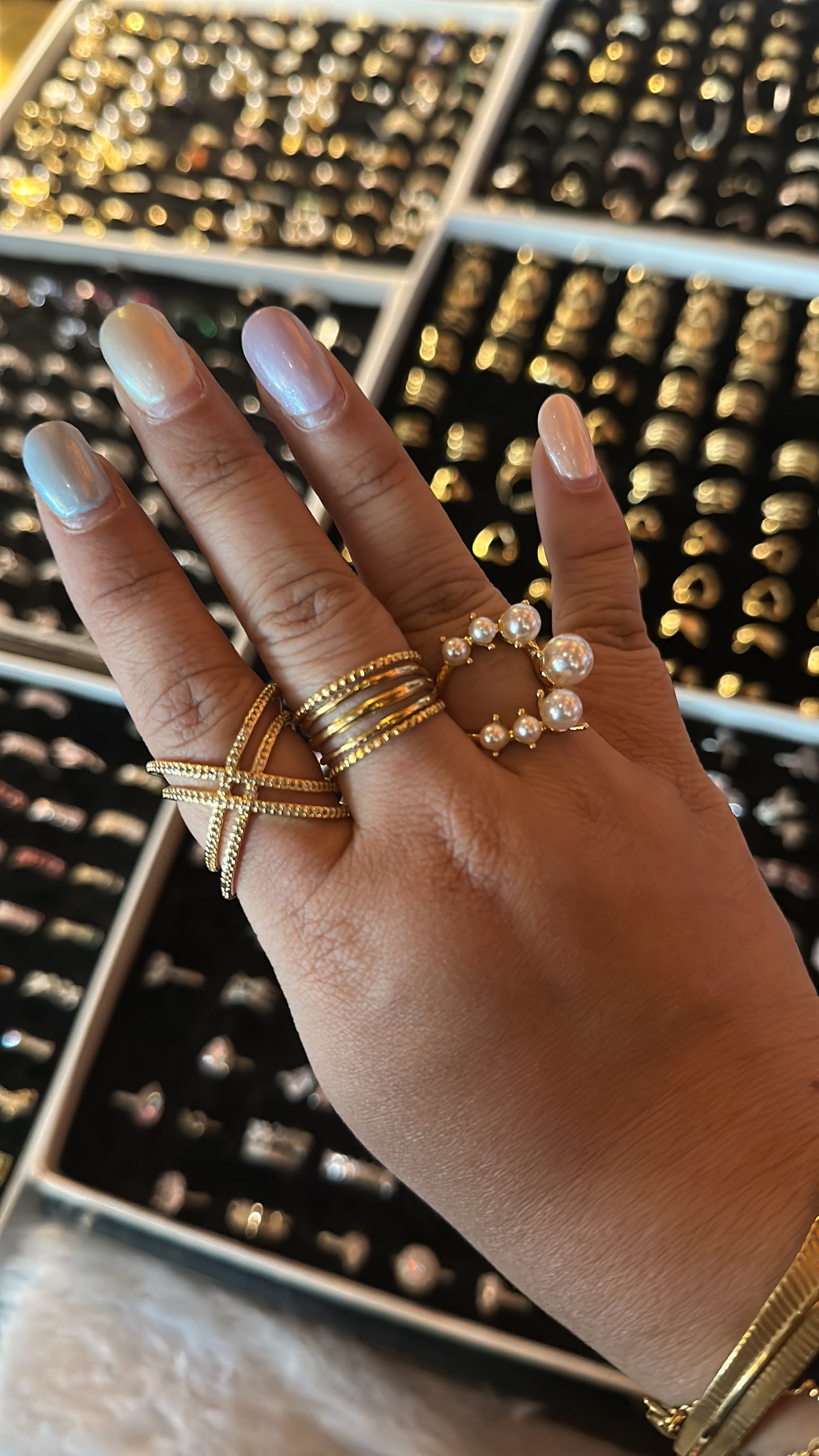 Pearl Cluster Statement Ring- 2 Styles