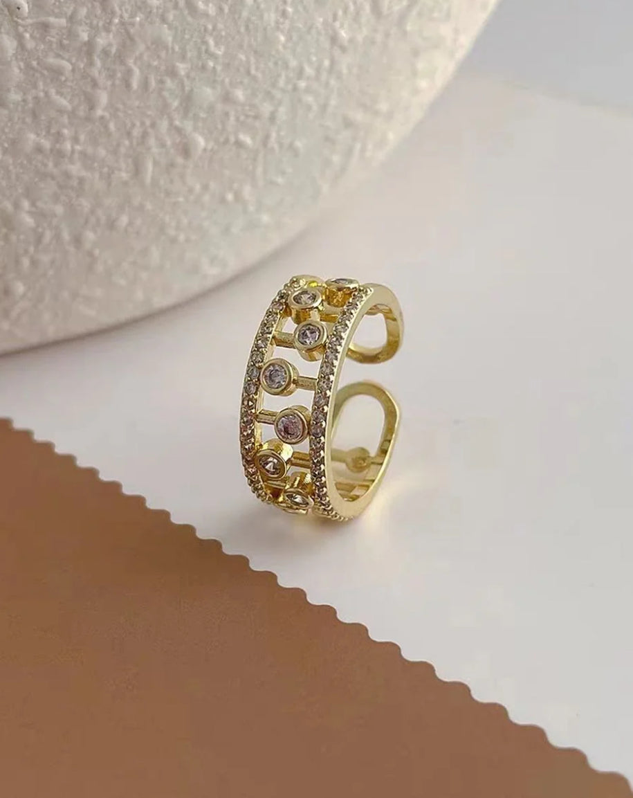 Dotted Studded Band Ring
