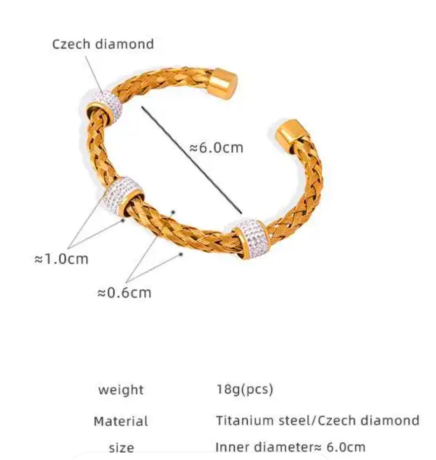 Studded Rope Kada Bracelet