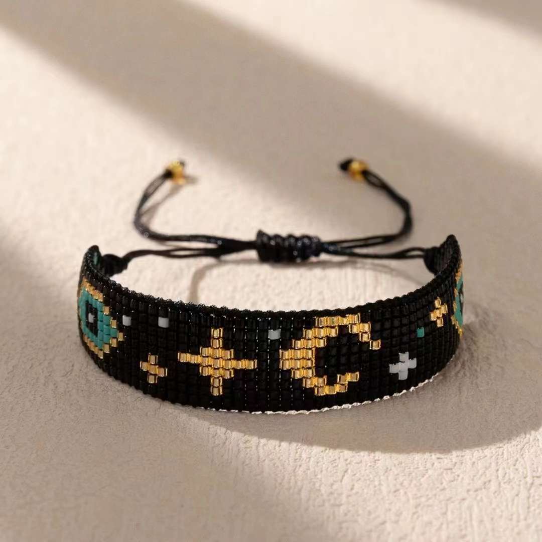 Evil Eye Sequin Thread Bracelet