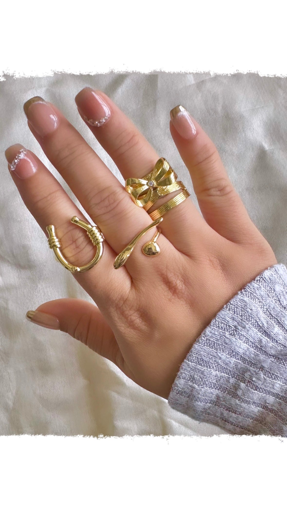 Tied Horse Shoe Ring