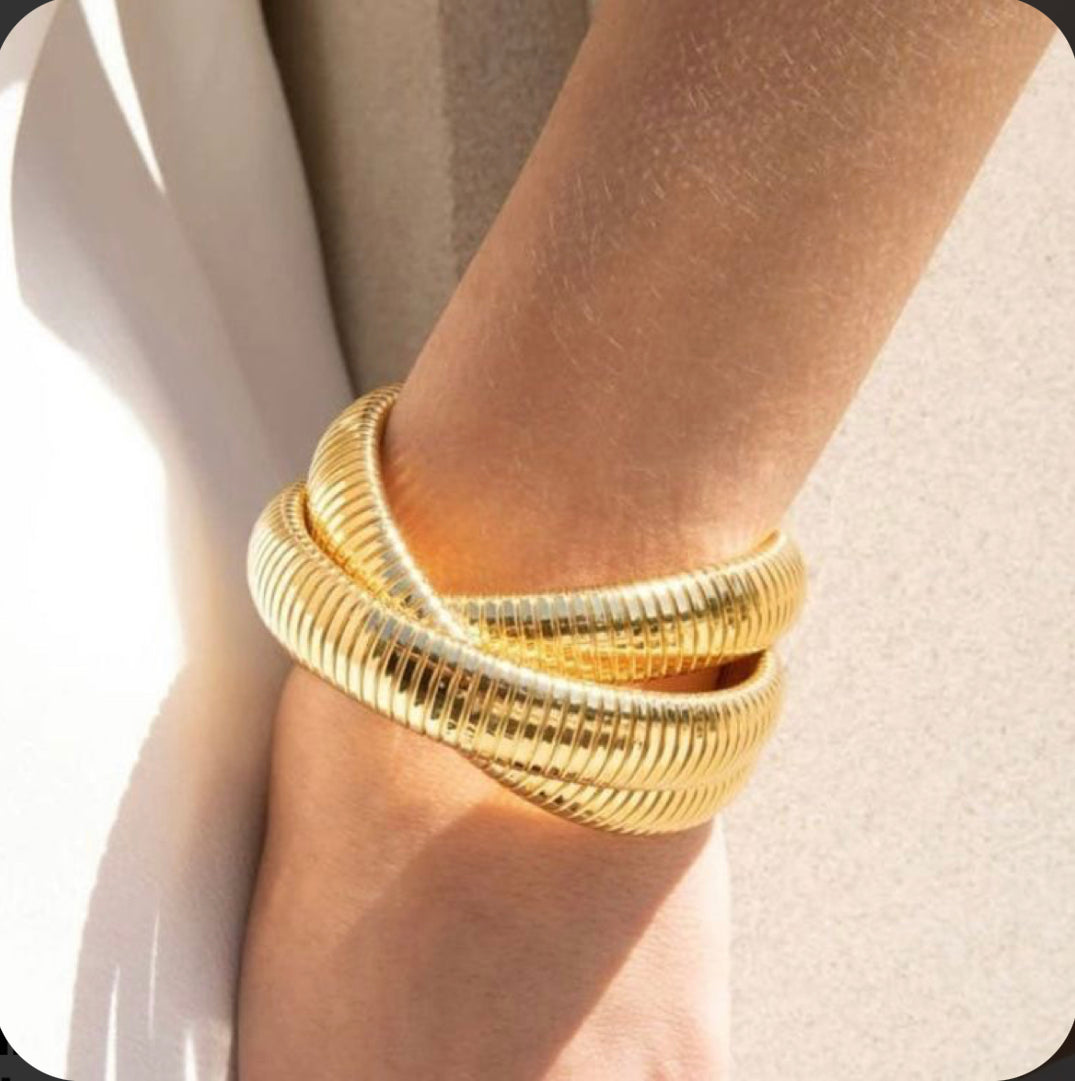 Triple Cobra Intertwined Bracelet