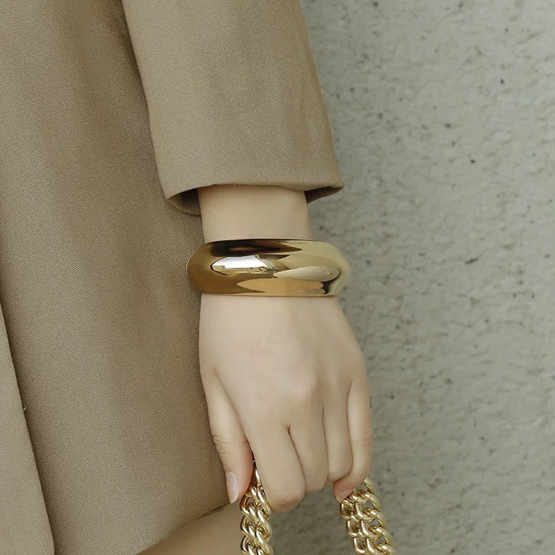 Chunky Solid Cuffs Bracelets