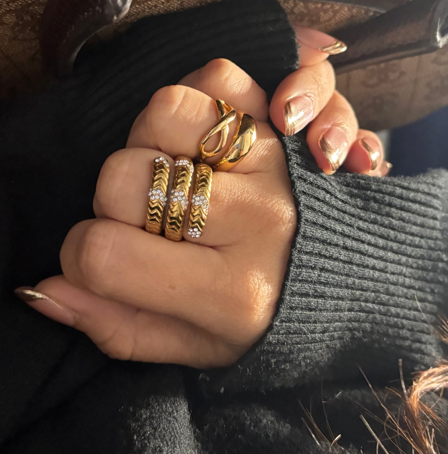 Infinity Layered Stainless Steel Ring