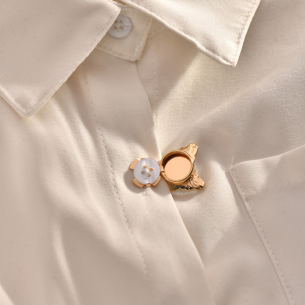 Trendy Shirt Button Cover Clips-3 Designs