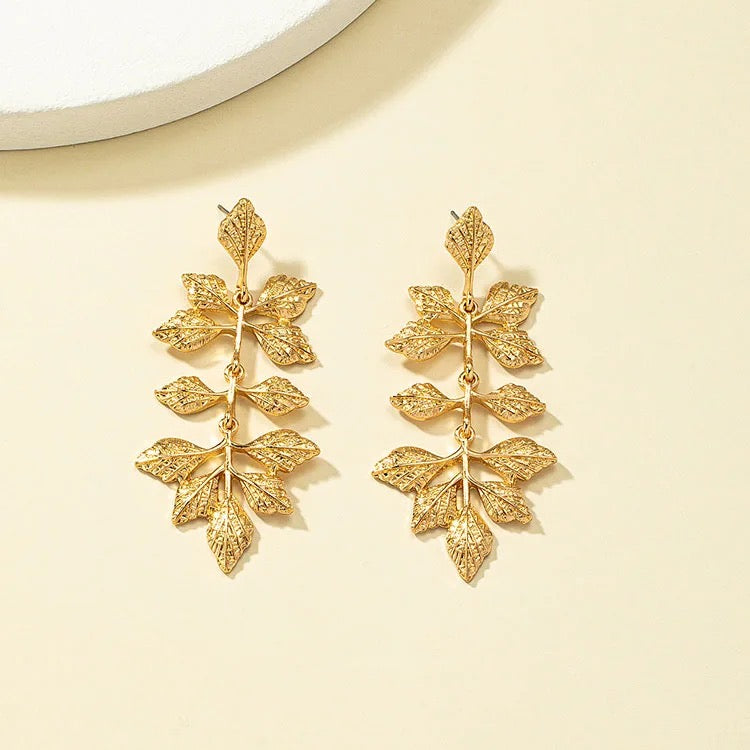 Tiny Leaf Earrings