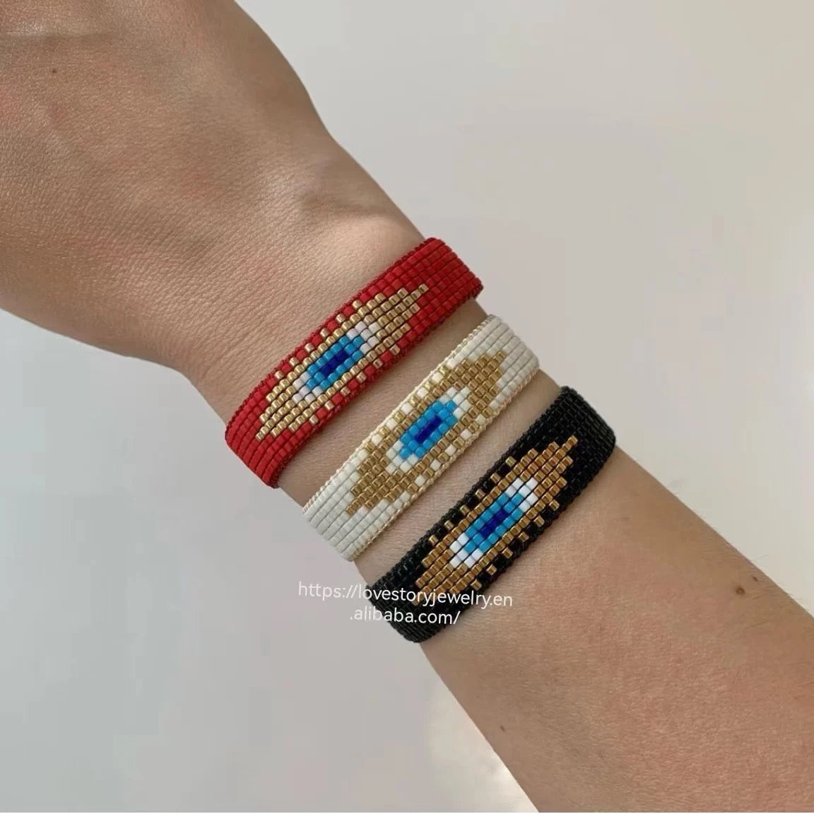 Evil Eye Sequin Thread Bracelet