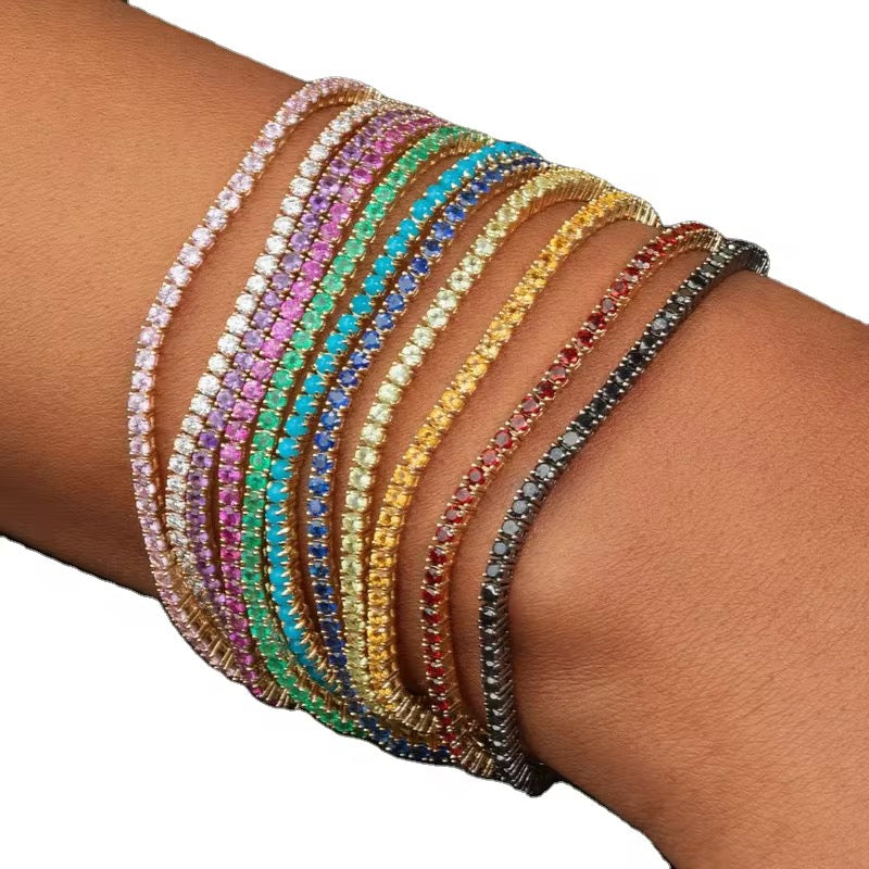 Assorted Stone Elastic Bracelet (Set of 5)-7 Colors Available