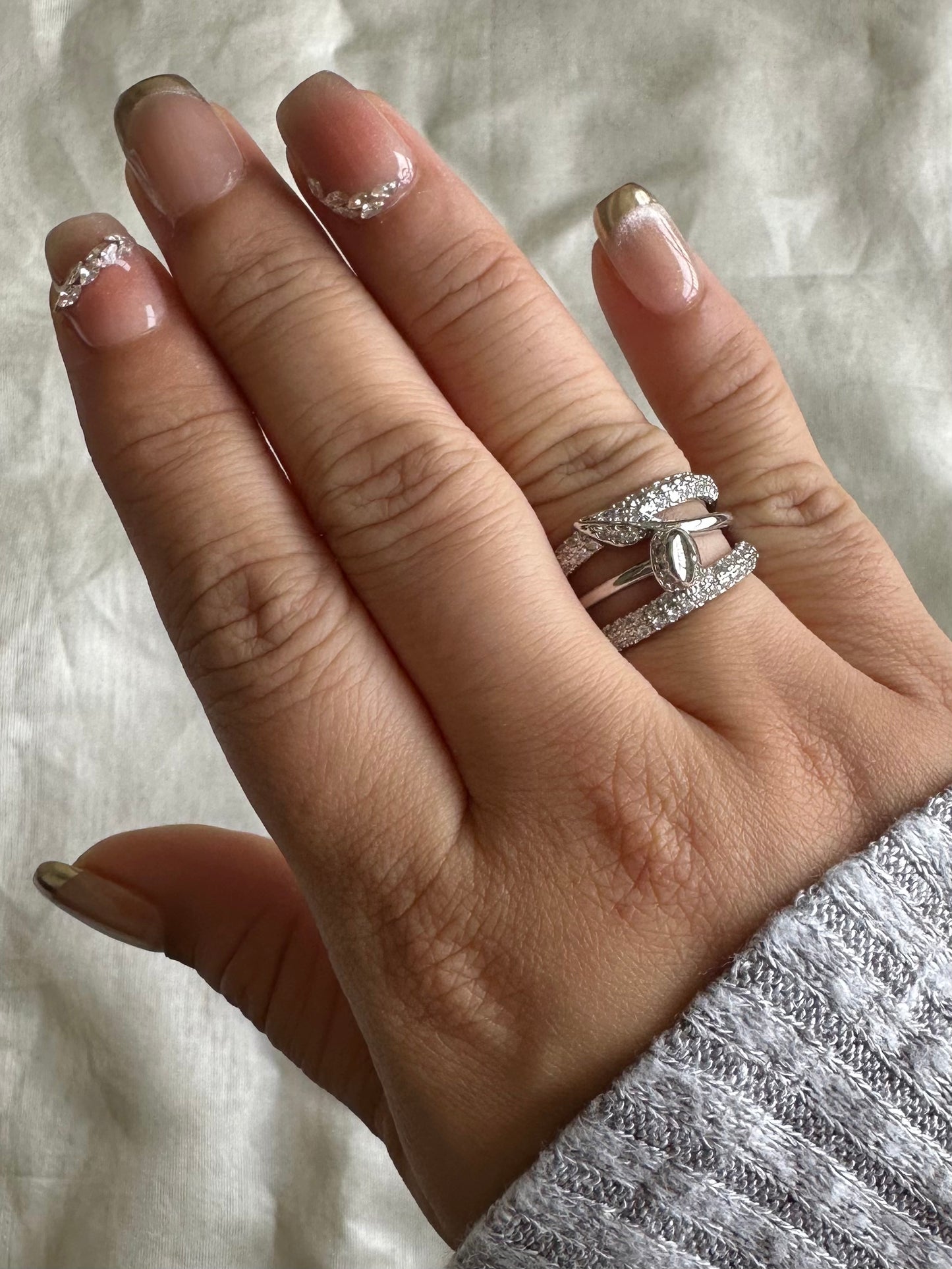Silver Statement Nail Ring