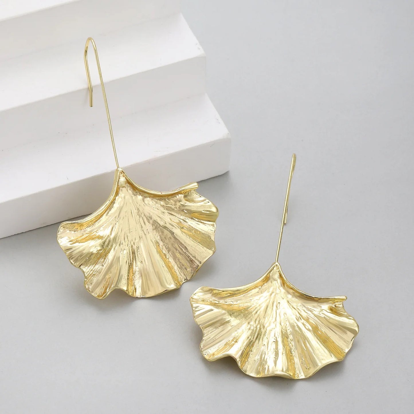 Long Leaf Statement Earrings
