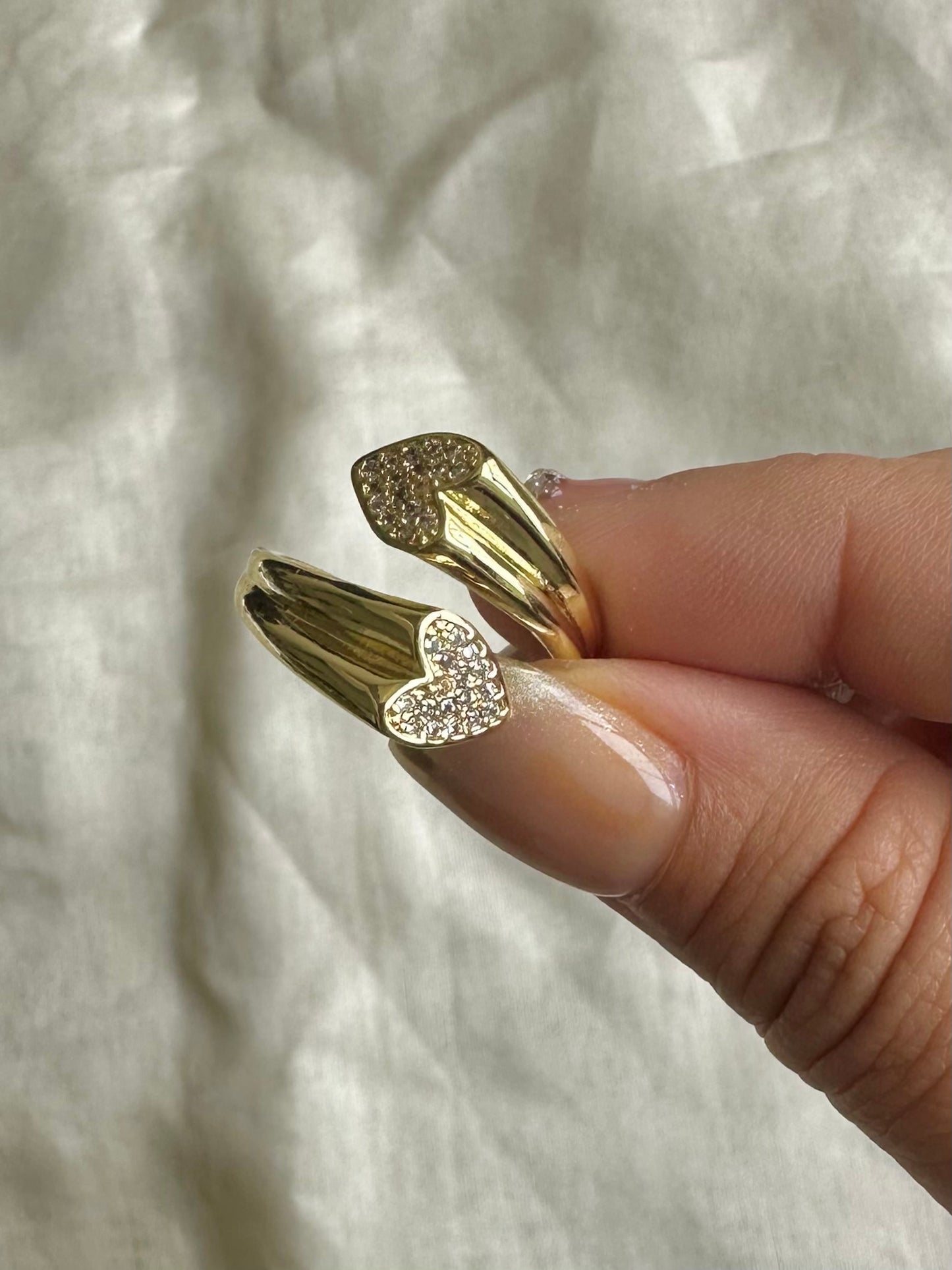 chunky heart ring