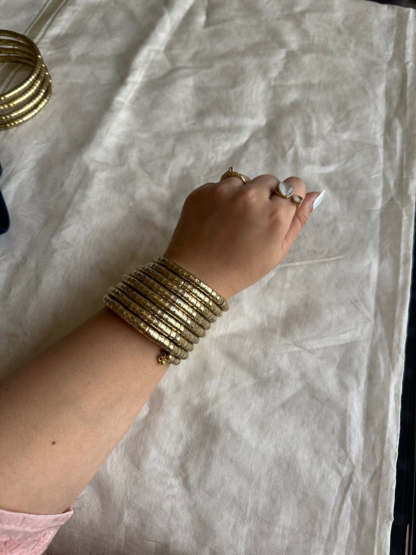 Sequin Bead Coil Warp Around Bracelet