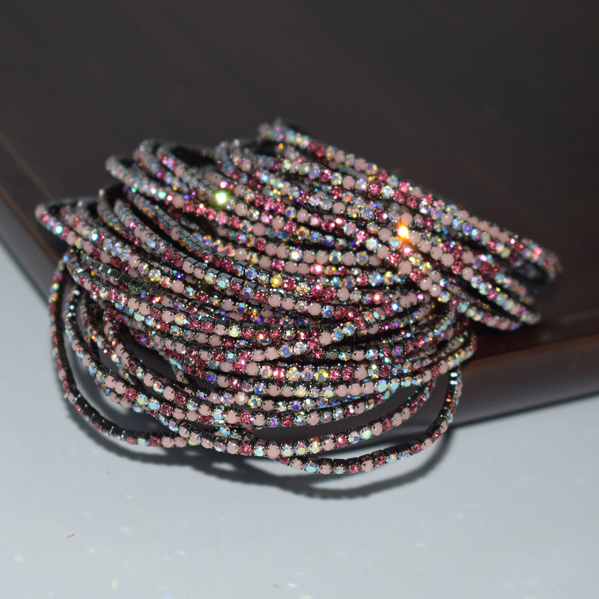 Assorted Stone Elastic Bracelet (Set of 5)-7 Colors Available
