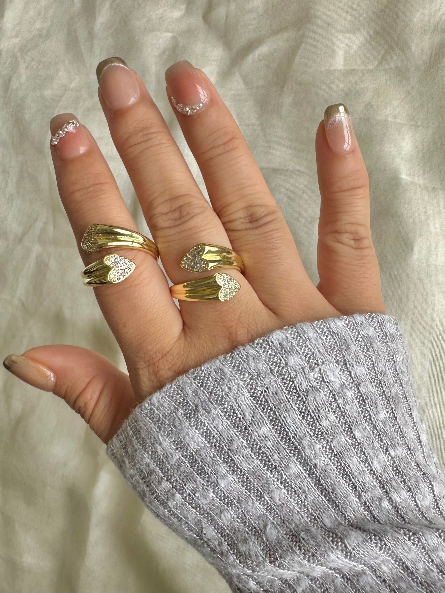 chunky heart ring