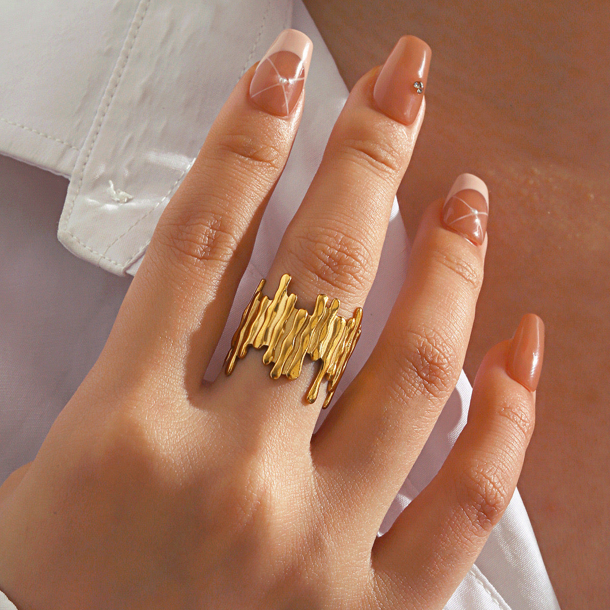 Petite SS Melting Ring-2 colors