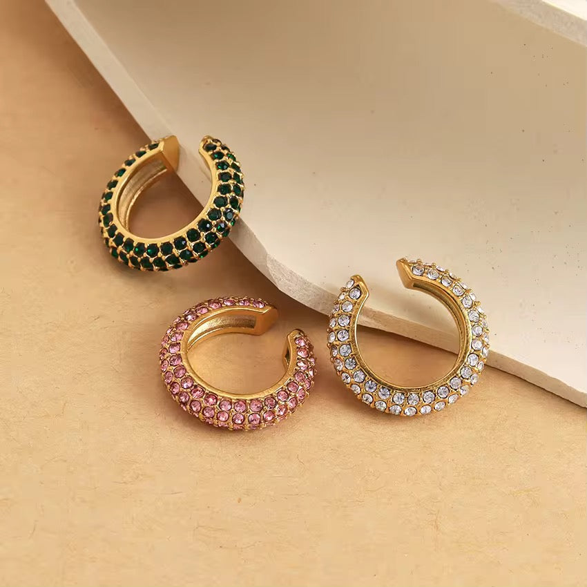 Studded Ring Ear Cuffs-5 Colours