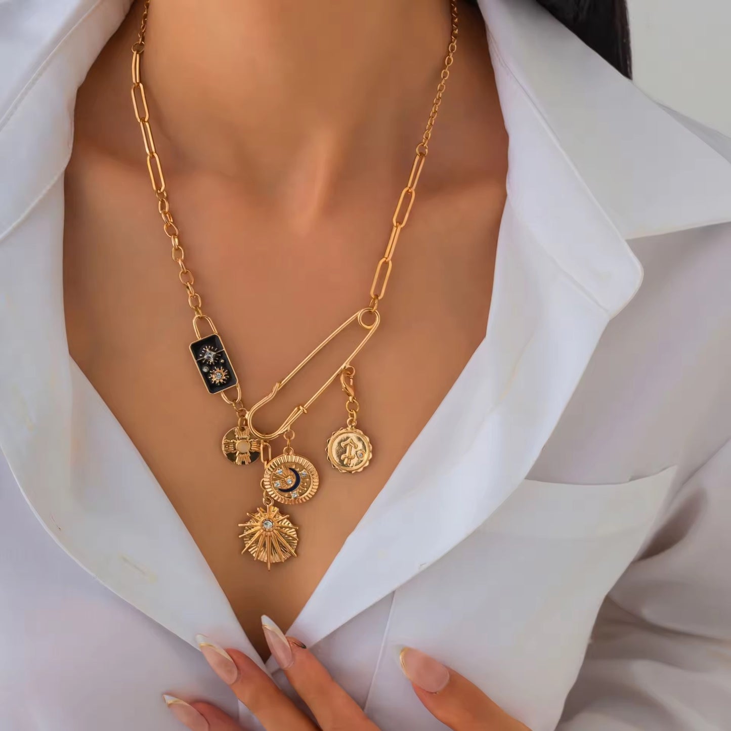 Black Star Charm Necklace