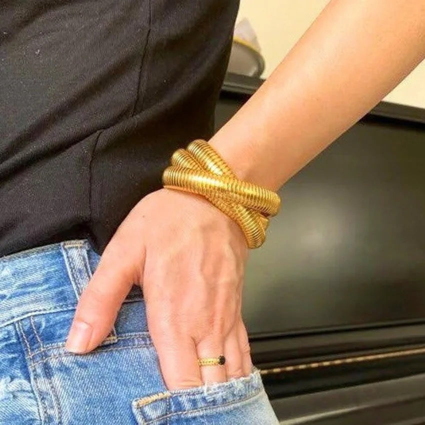 Triple Cobra Intertwined Bracelet