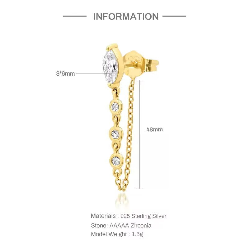 Luna Drop Earrings-Gold