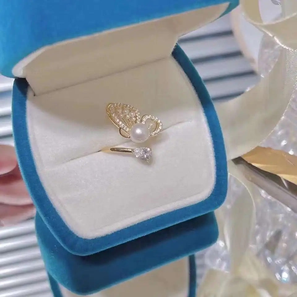Studded Butterfly Rings