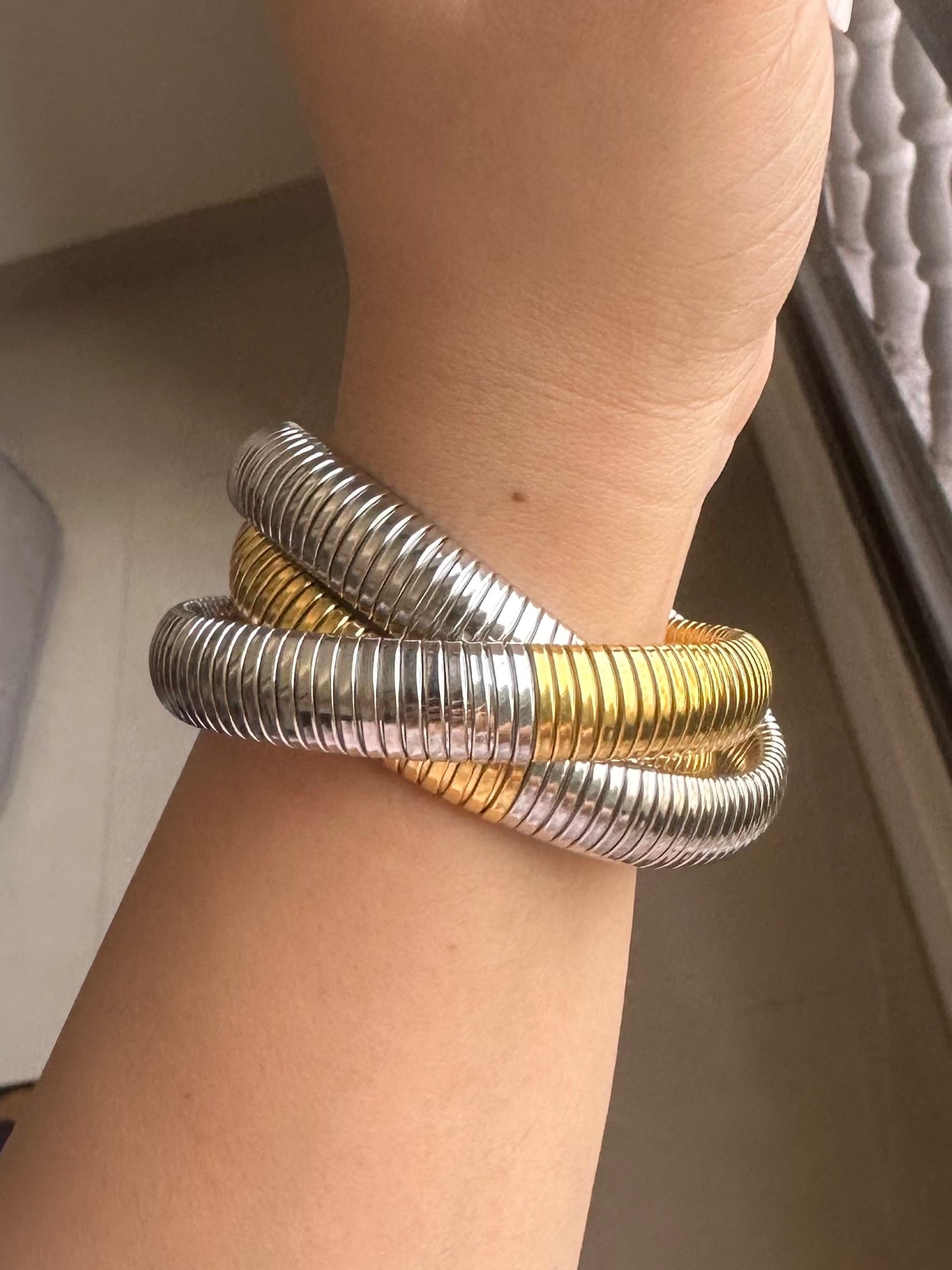 Triple Cobra Intertwined Bracelet