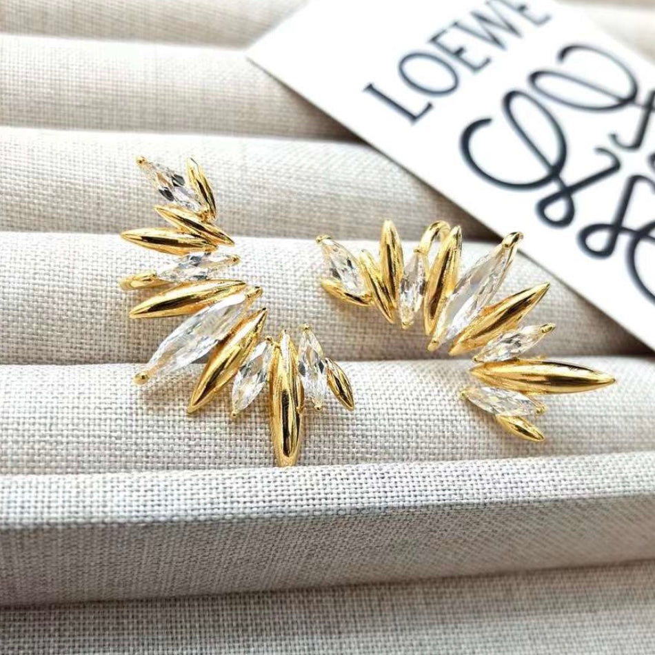 Modern Bloom Earring & Cuff-Gold