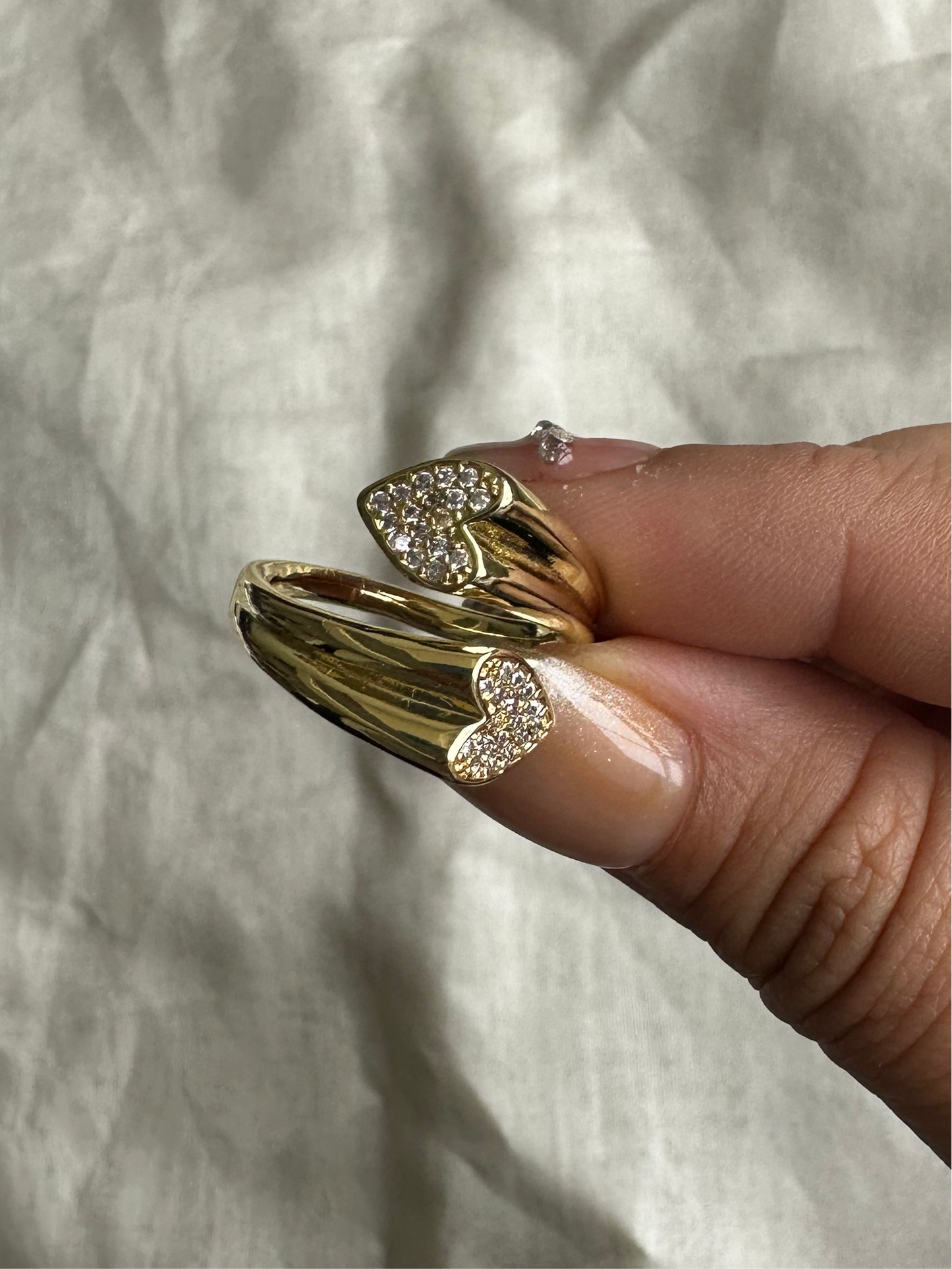 chunky heart ring
