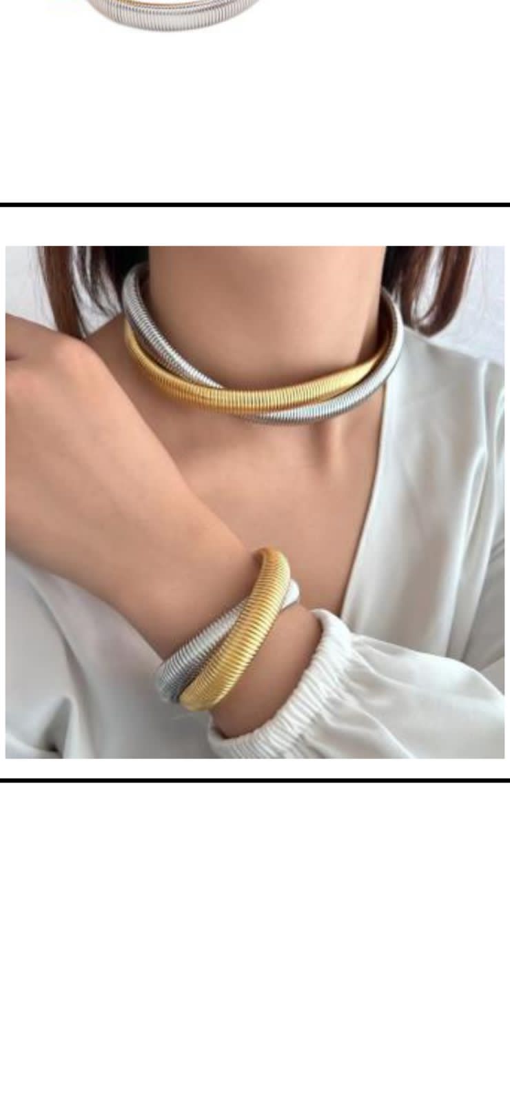 Double Cobra Choker Necklace