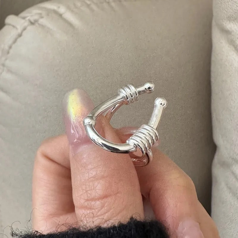 Tied Horse Shoe Ring