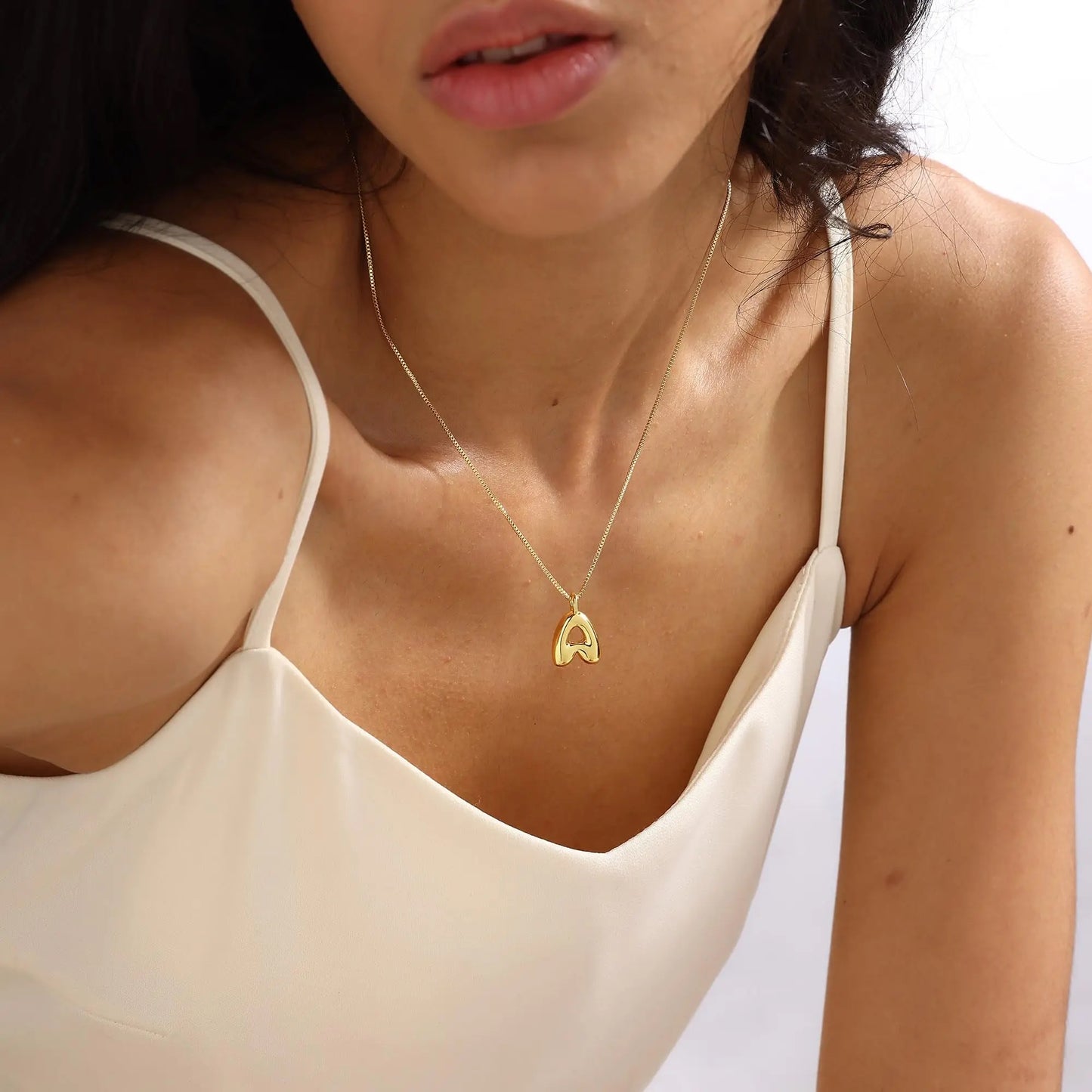 Small Solid Balloon Alphabet Necklaces