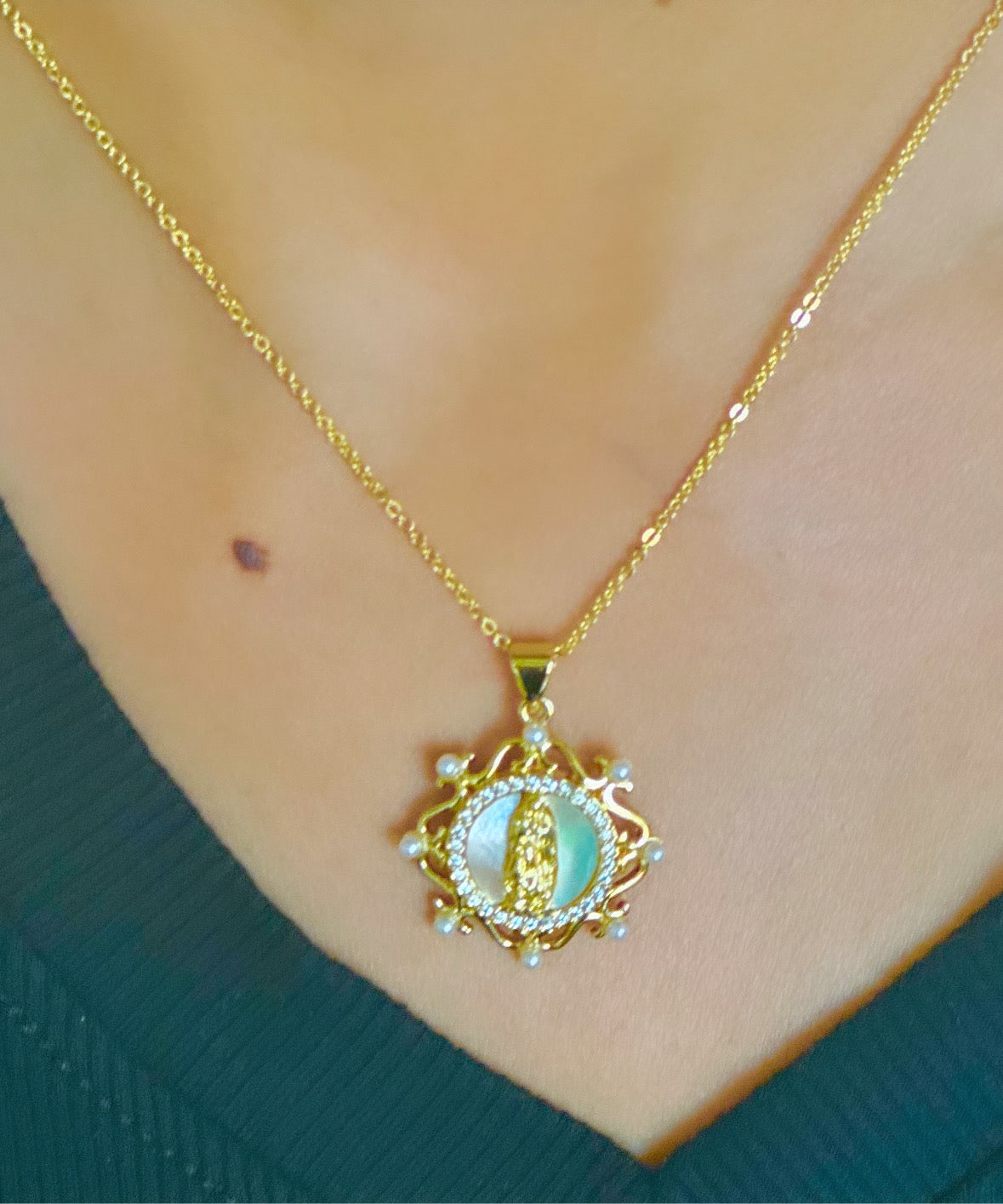 St. Martin Charm Necklaces in Thin Chain-3 Types