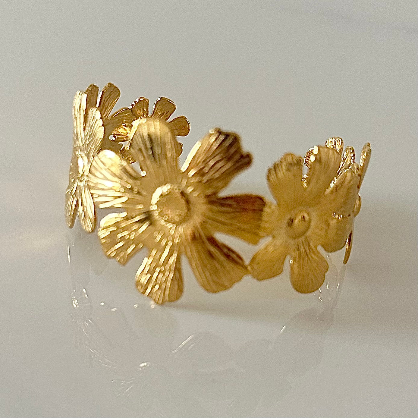 Flower Knows Adjustable Gold Kadas- 3 Designs