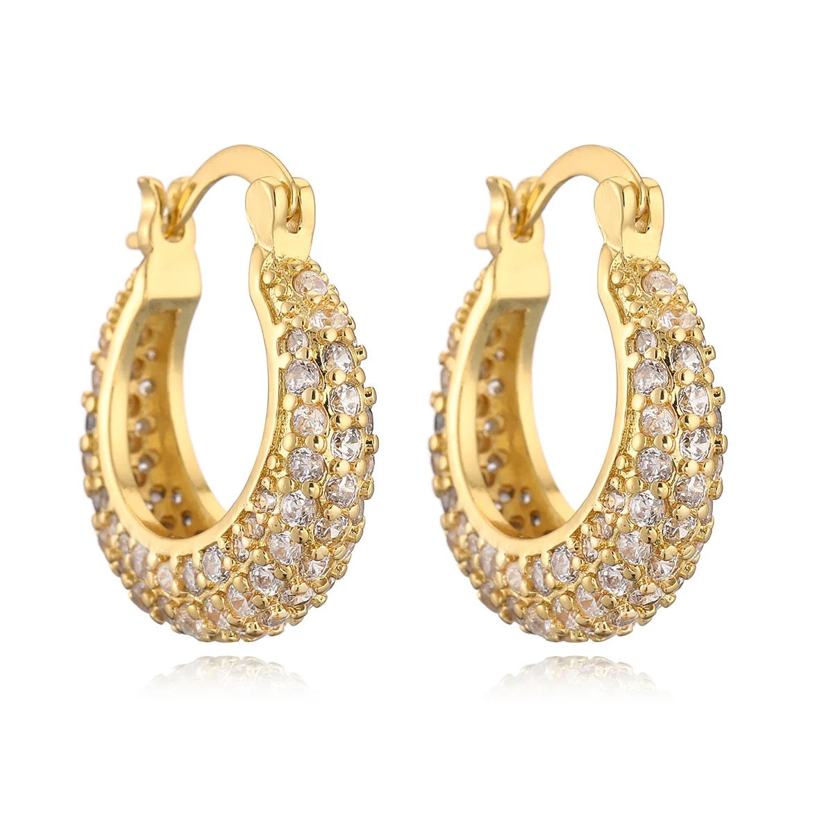 Studded Round Bali Earrings
