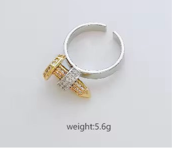 4D Studded Nail Ring