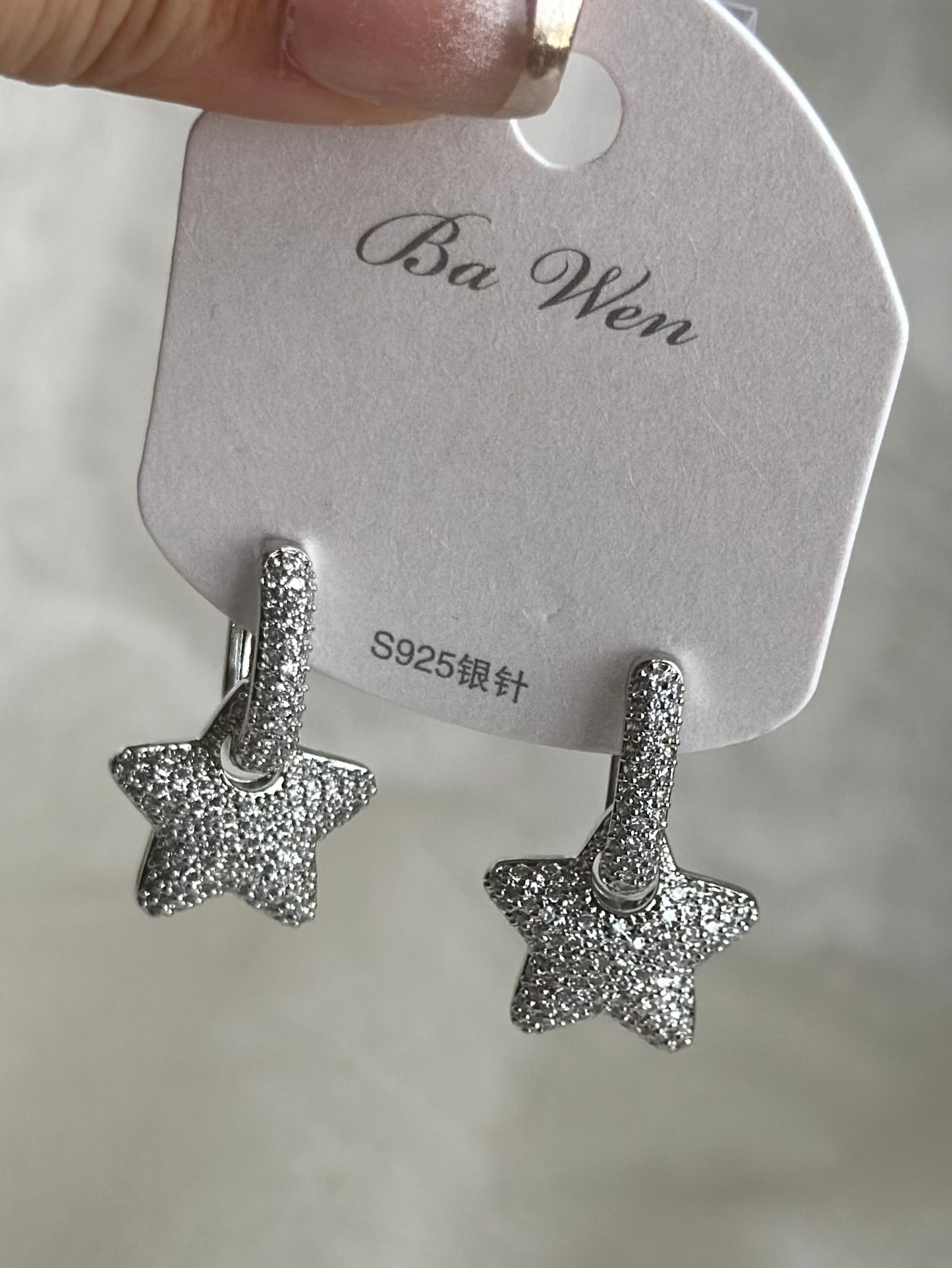 Bling Star 2in 1 Earrings-Gold