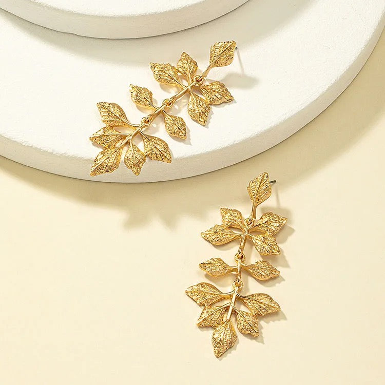 Tiny Leaf Earrings