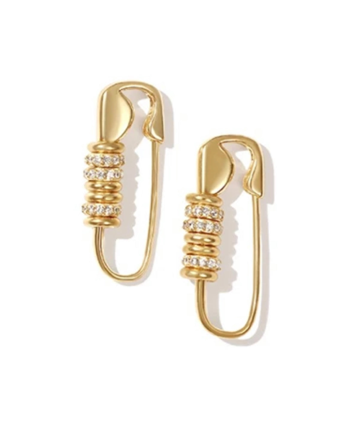 Studded Safety Pin Earring