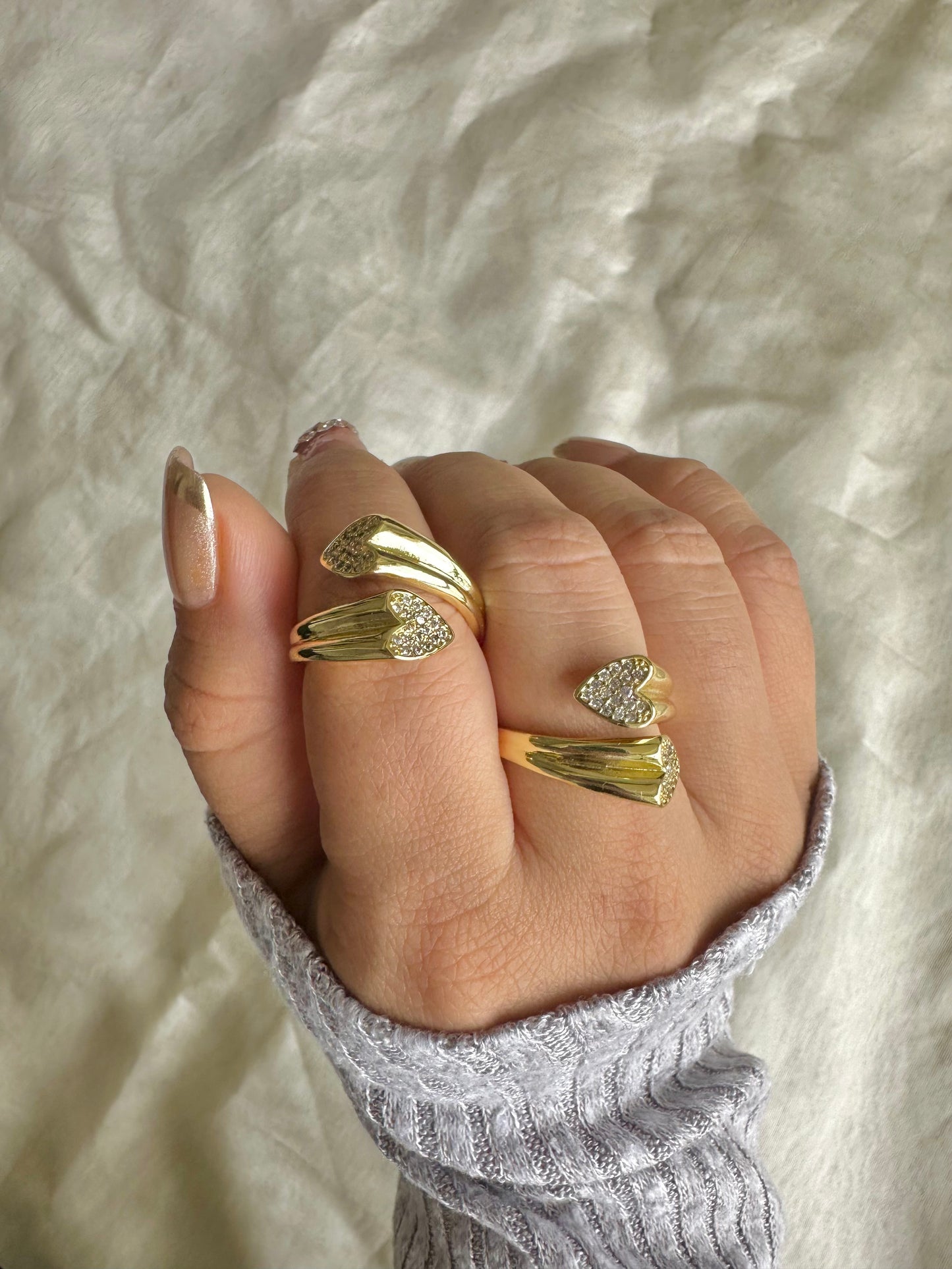 chunky heart ring