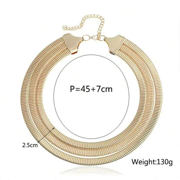 Triple Layer Gold Choker Necklace