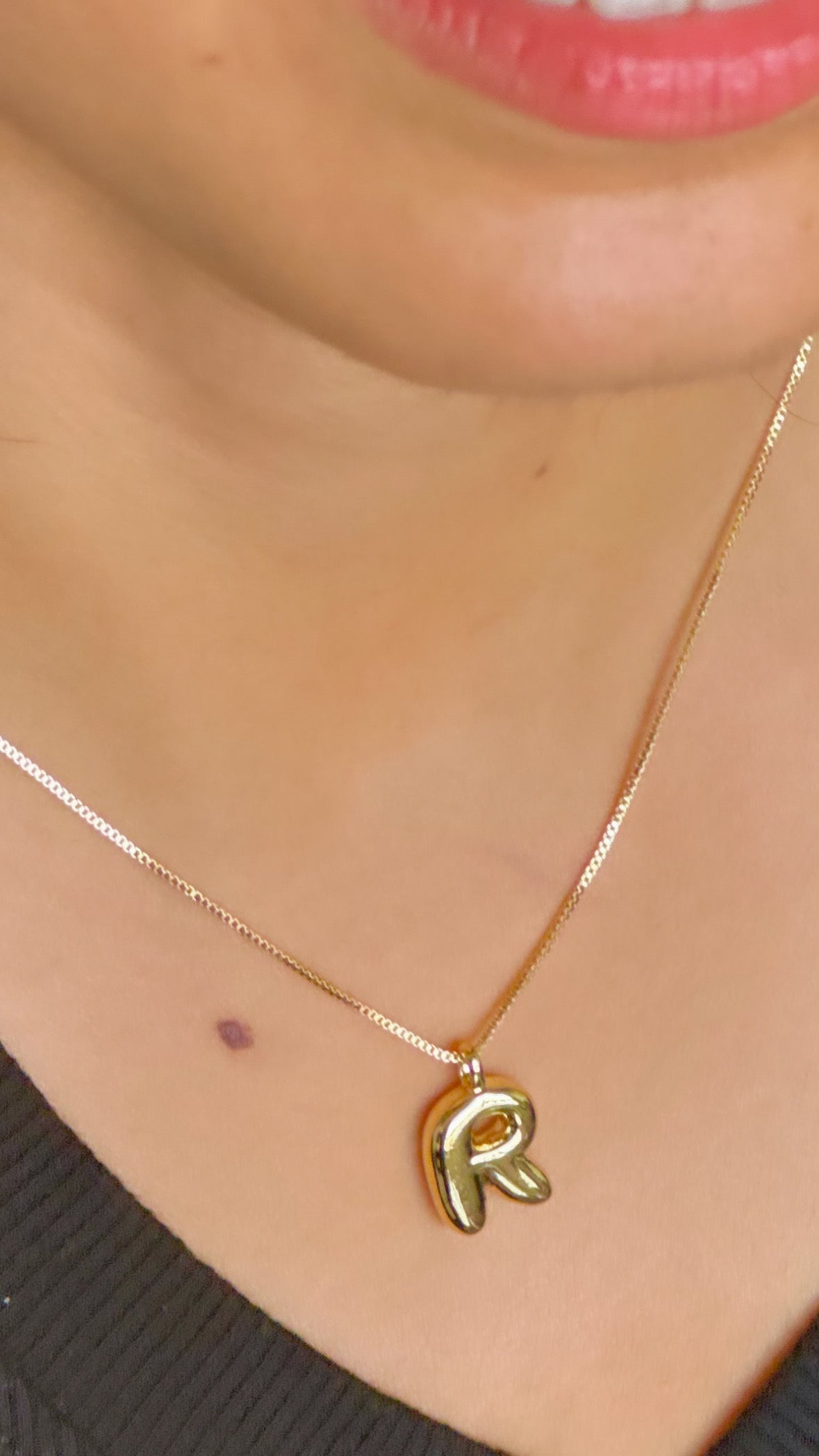 Small Solid Balloon Alphabet Necklaces