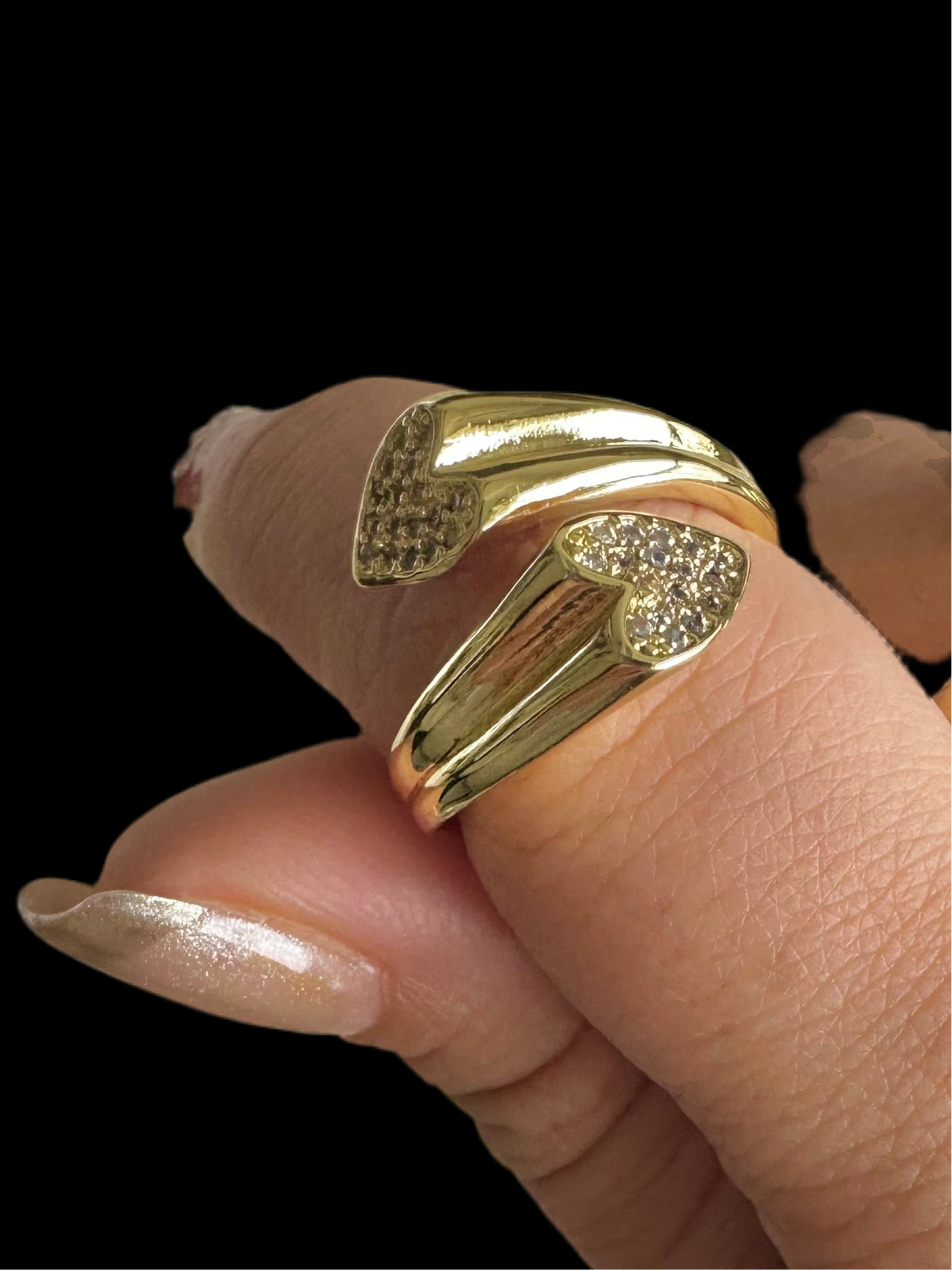 chunky heart ring