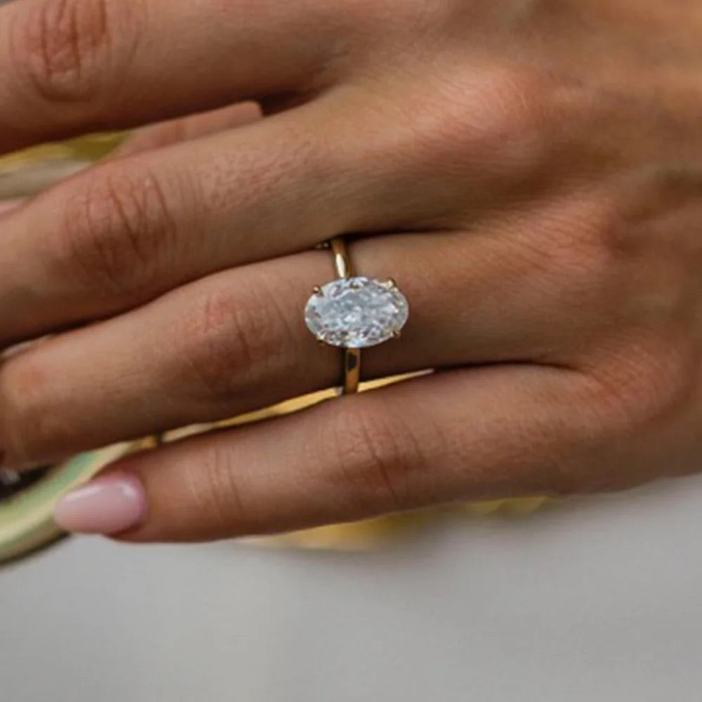 Solitaire SS Ring - Gold