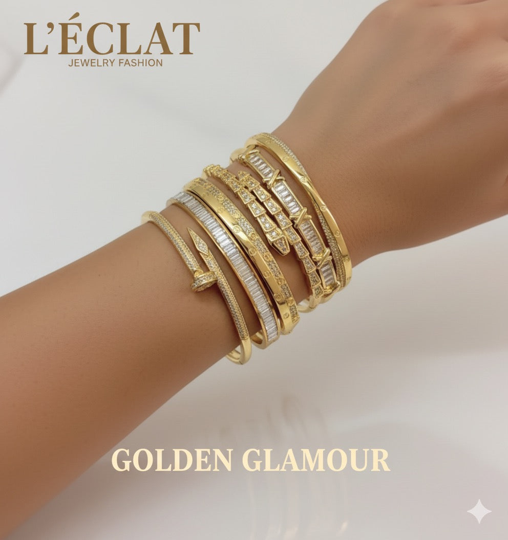 Nail Studded Bracelets-Silver & Gold Styles