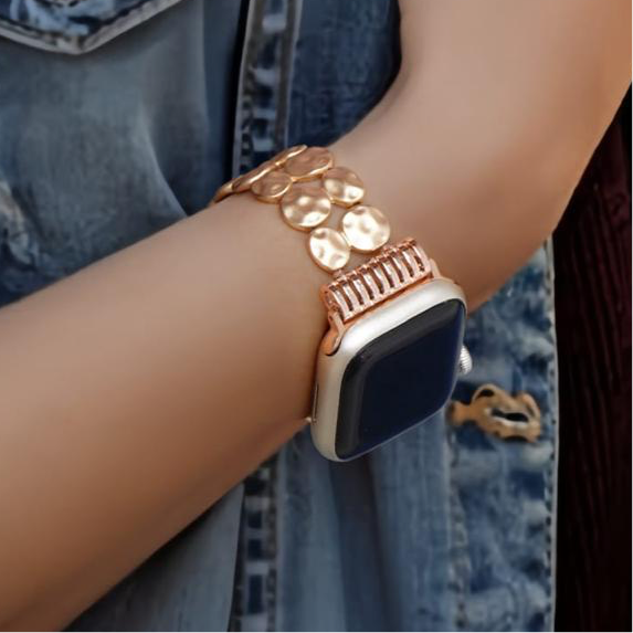 Matte Gold Apple Watch Stretchable Elastic Strap/ Belt